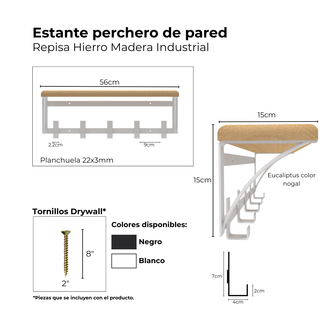 ESTANTE PLANCHUELA Y MADERA - Imagen 3